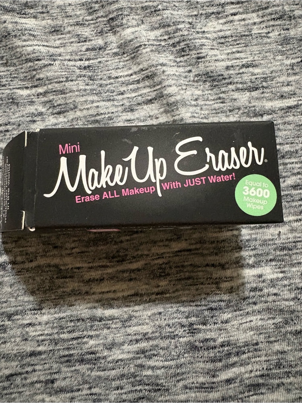 MakeUp Eraser Mini Makeup Remover - Black with Pink Accent
